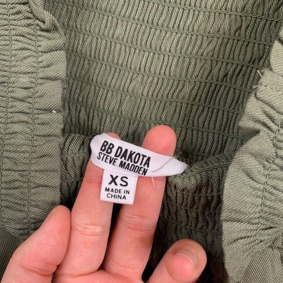 BB Dakota Pants Womens Extra Small Avocado Steve Madden Wide Leg Resort Trouser - Picture 6 of 13